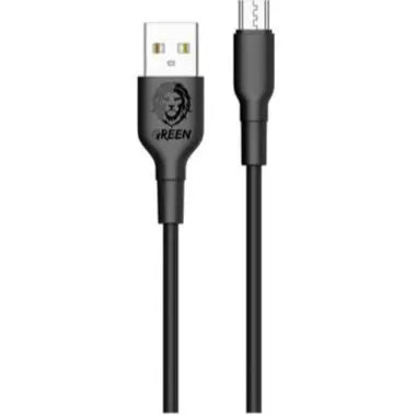Cable USB To Micro 1m  (Black) - Green Lion