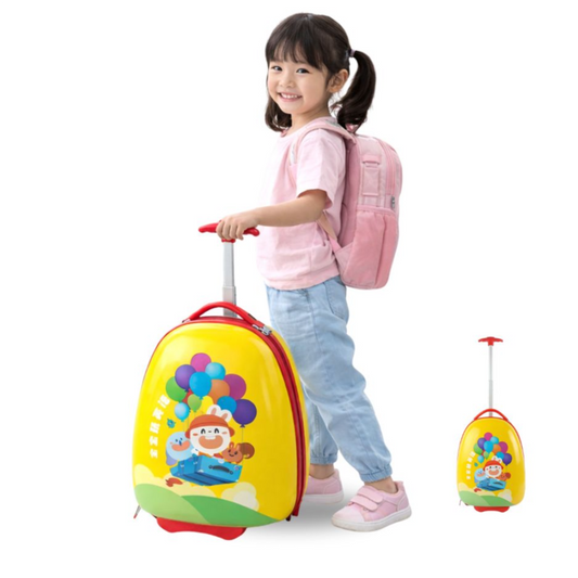 Cute Cartoon Kids Trolley Luggage Bag with Wheels – 45 cm