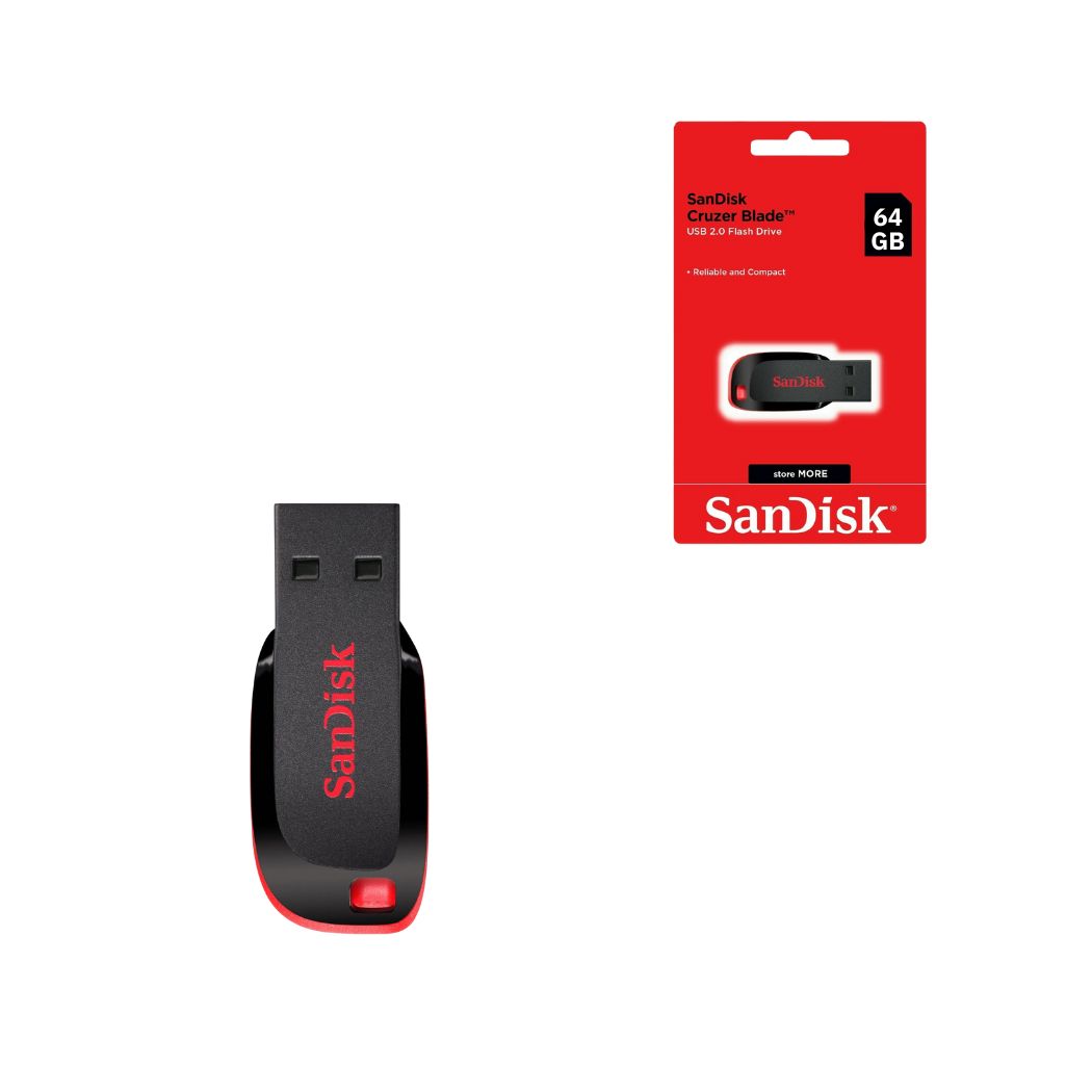SanDisk 64GB Cruzer Blade USB Flash Drive