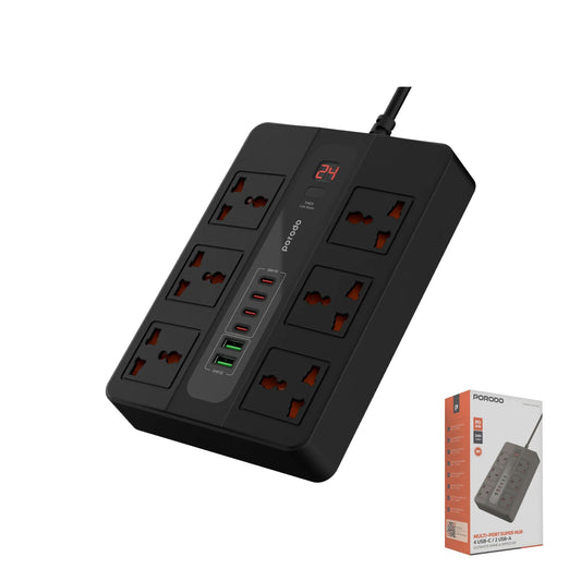 Porodo Multi-Port power Strip with with 3M Cord