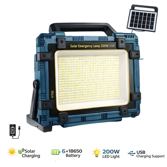 Deepking Emergency 200W Solar Light with 9000mAh Lithium Battery