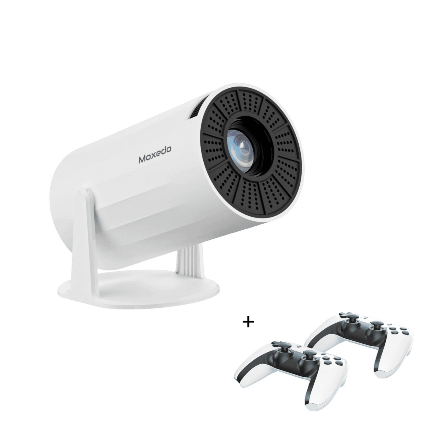 Moxedo Smart Gaming Projector with Dual Controllers-4k Support