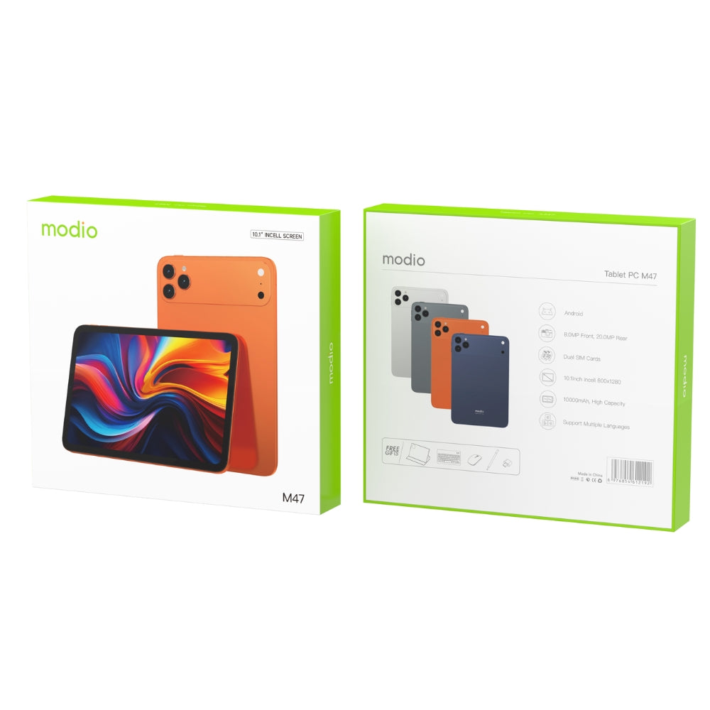 Modio M47 10.1" Android Tablet with Keyboard & Accessories