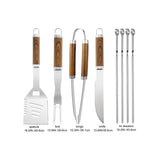 Wood Handle 24PCS BBQ Tools Set