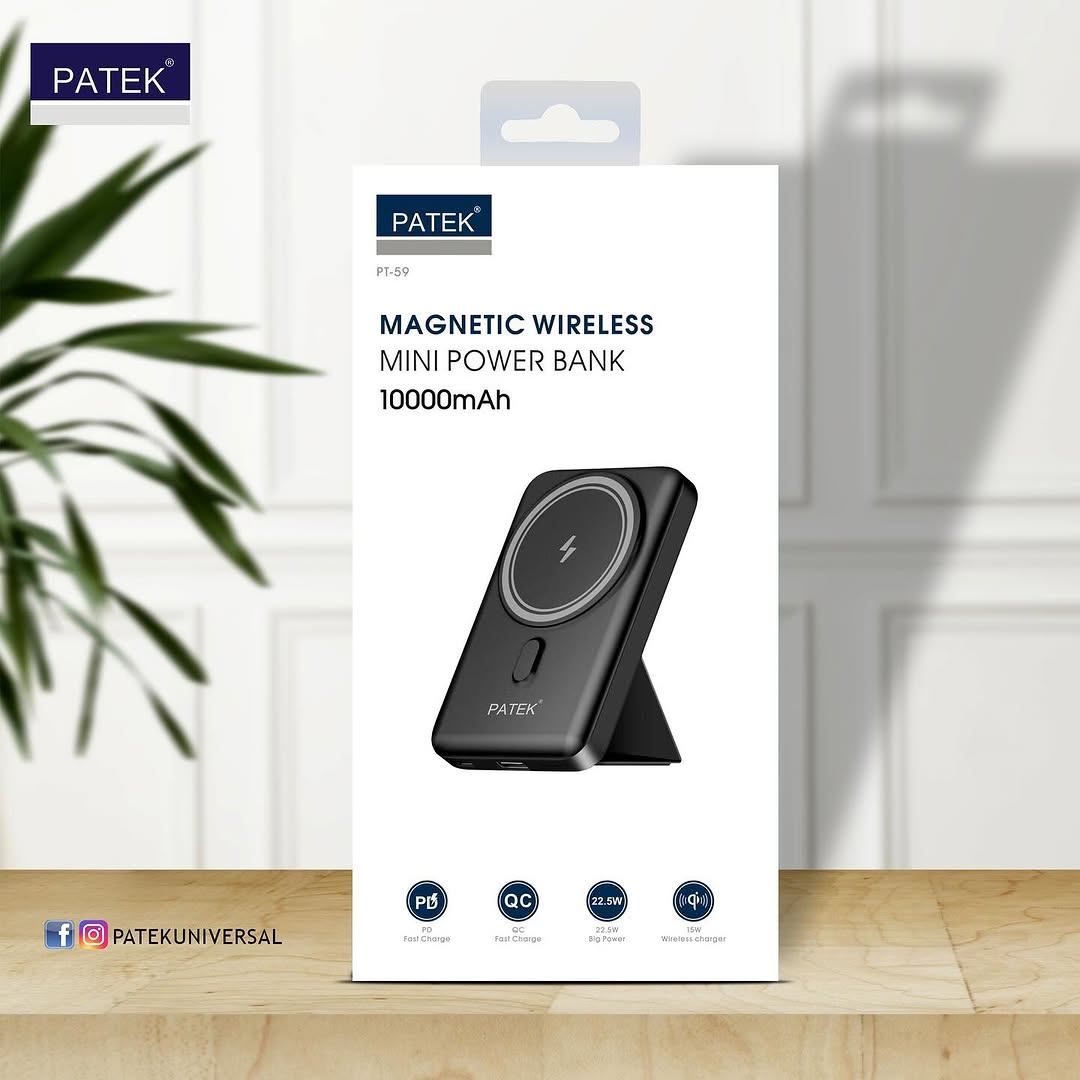Power Bank Mini Magnetic Wireless  10,000mAh - Patek