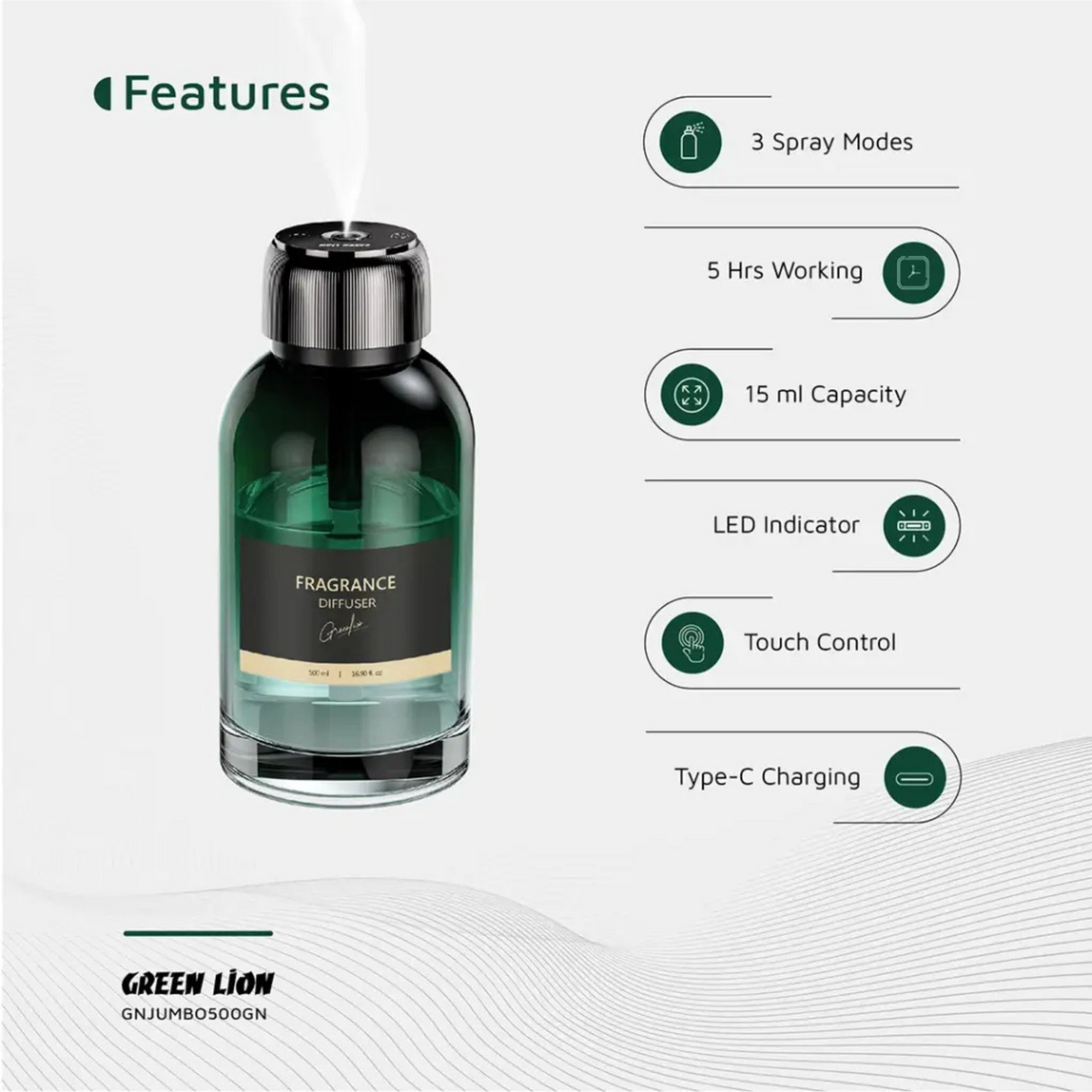 Green Lion Jumbo Aroma Diffuser 500ml