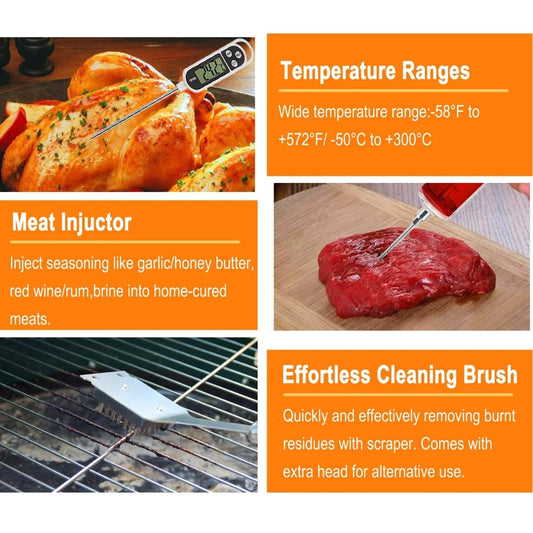 Wood Handle 24PCS BBQ Tools Set