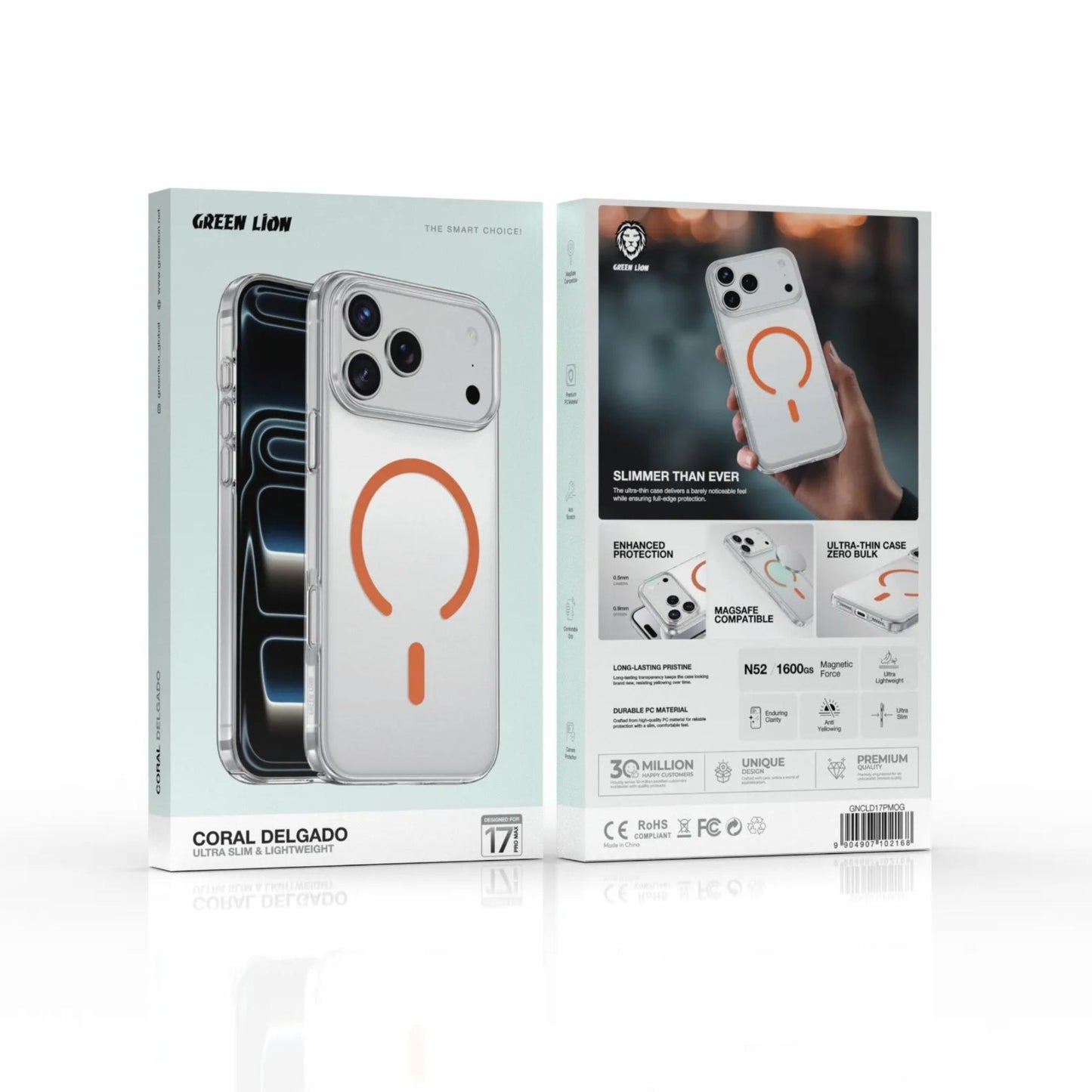 غطاء جرين ليون كورال ديلغادو لهاتف آيفون 17 برو ماكس