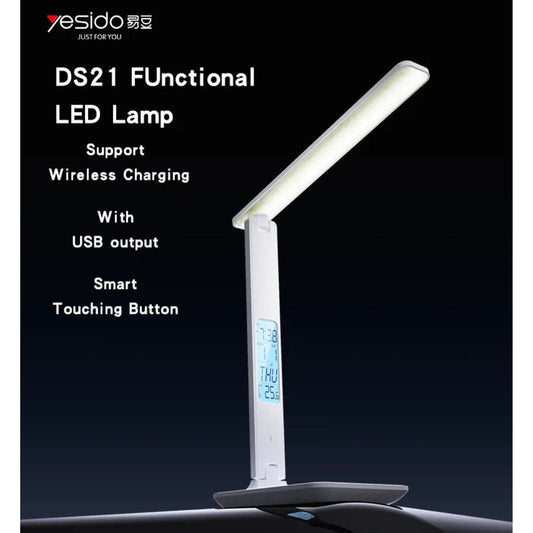 Desk Lamp With Wireless Charger- Yesido