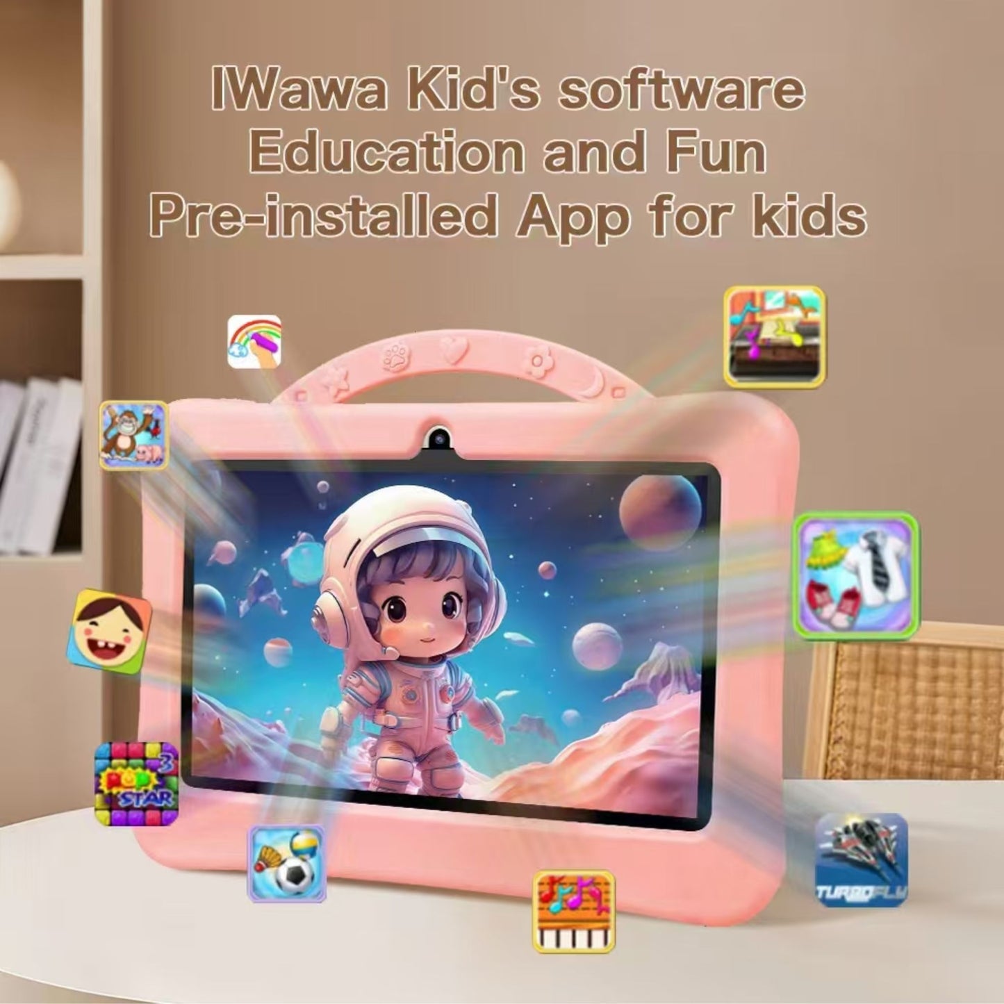 Npad 702 Kids Educational Tablet 7Inch 4GB/128GB-Pink