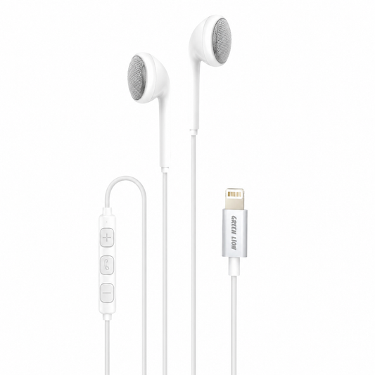 Stereo Earphone With Lightning Connector - Green Lion