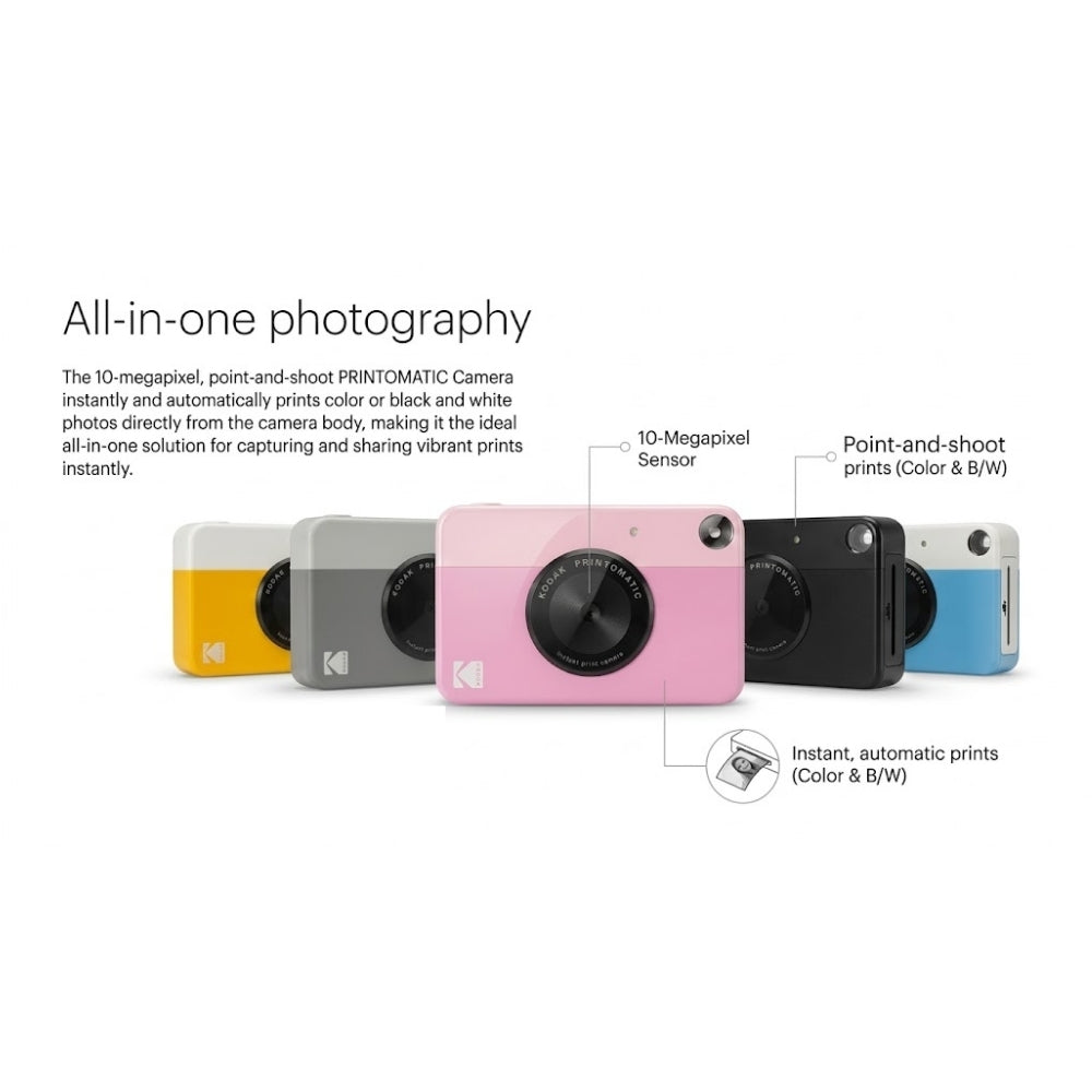 Kodak Printomatic Instant Print Digital Camera – Yellow