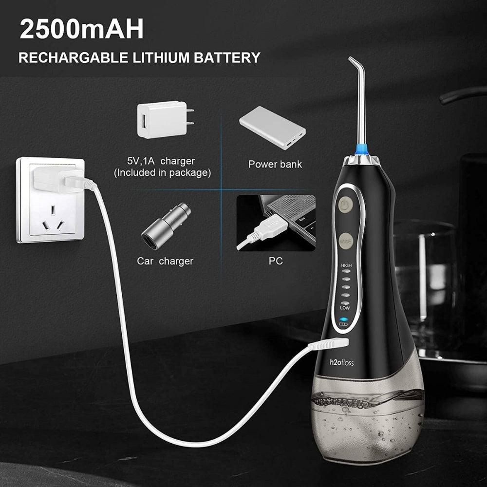H2OFloss Water Flosser-5 Modes 300ml USB Rechargeable