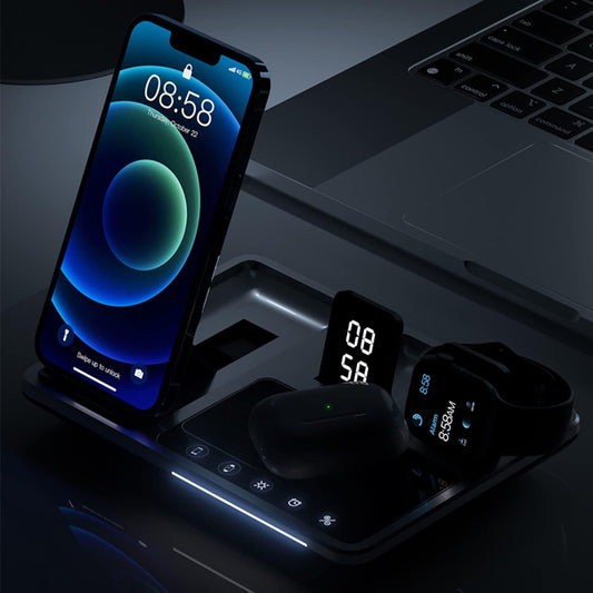 Charging Station 4 in 1 with Wireless Charger Folding