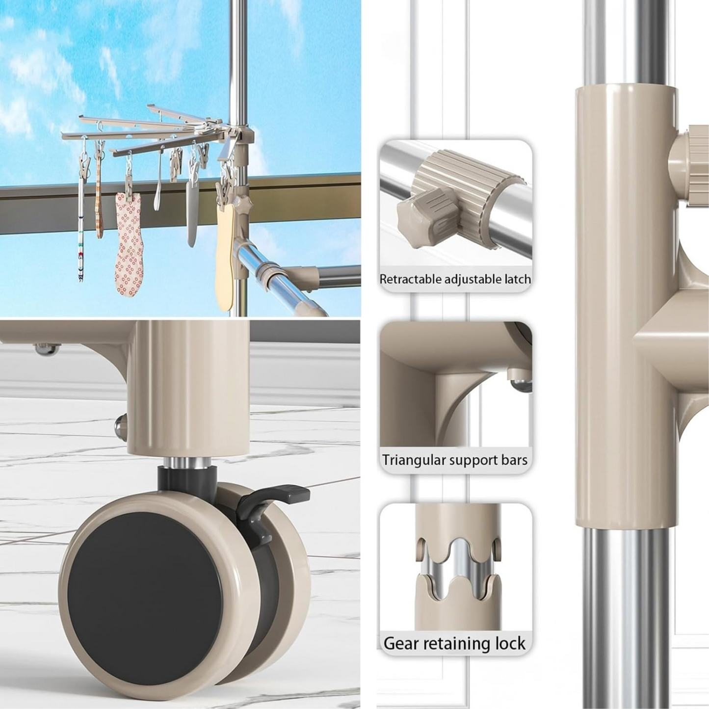 Foldable Clothes Drying Rack