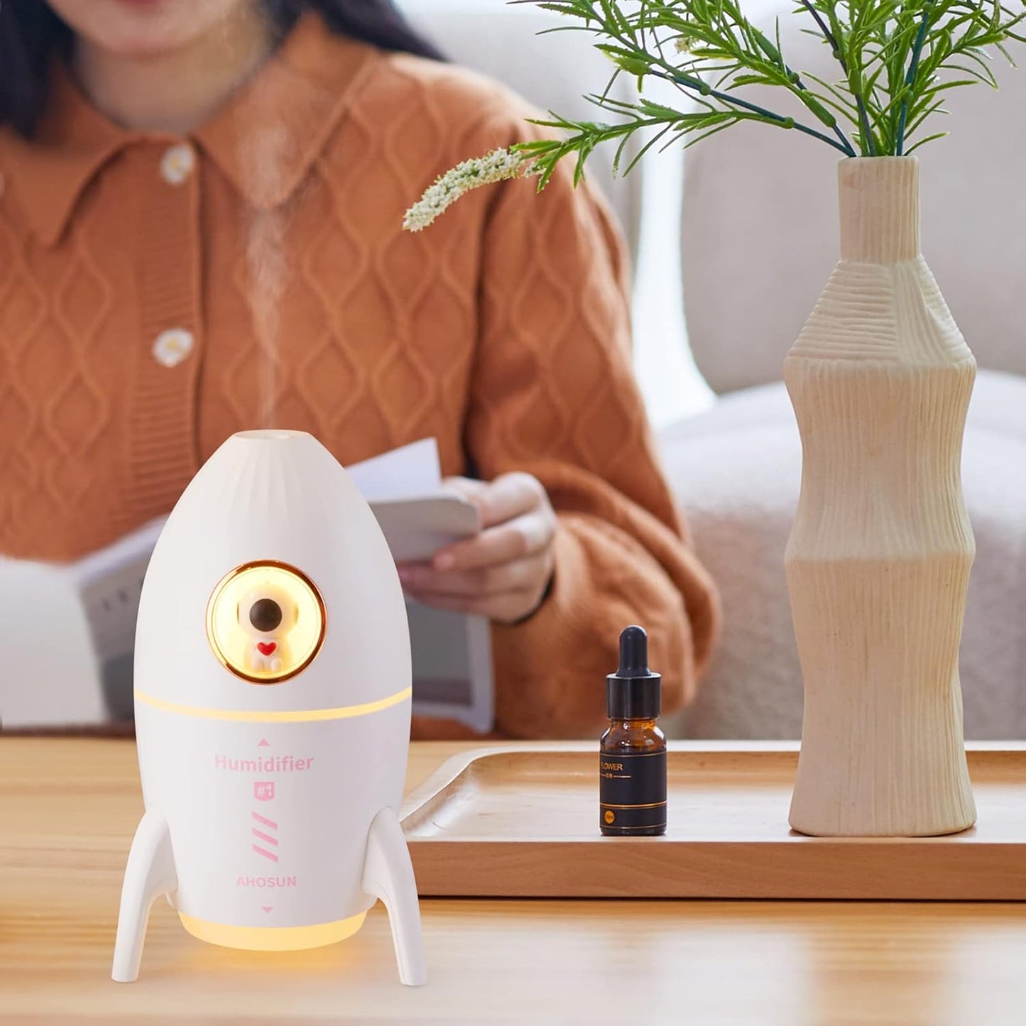 مرطب هواء محمول بتصميم صاروخي 350 مل