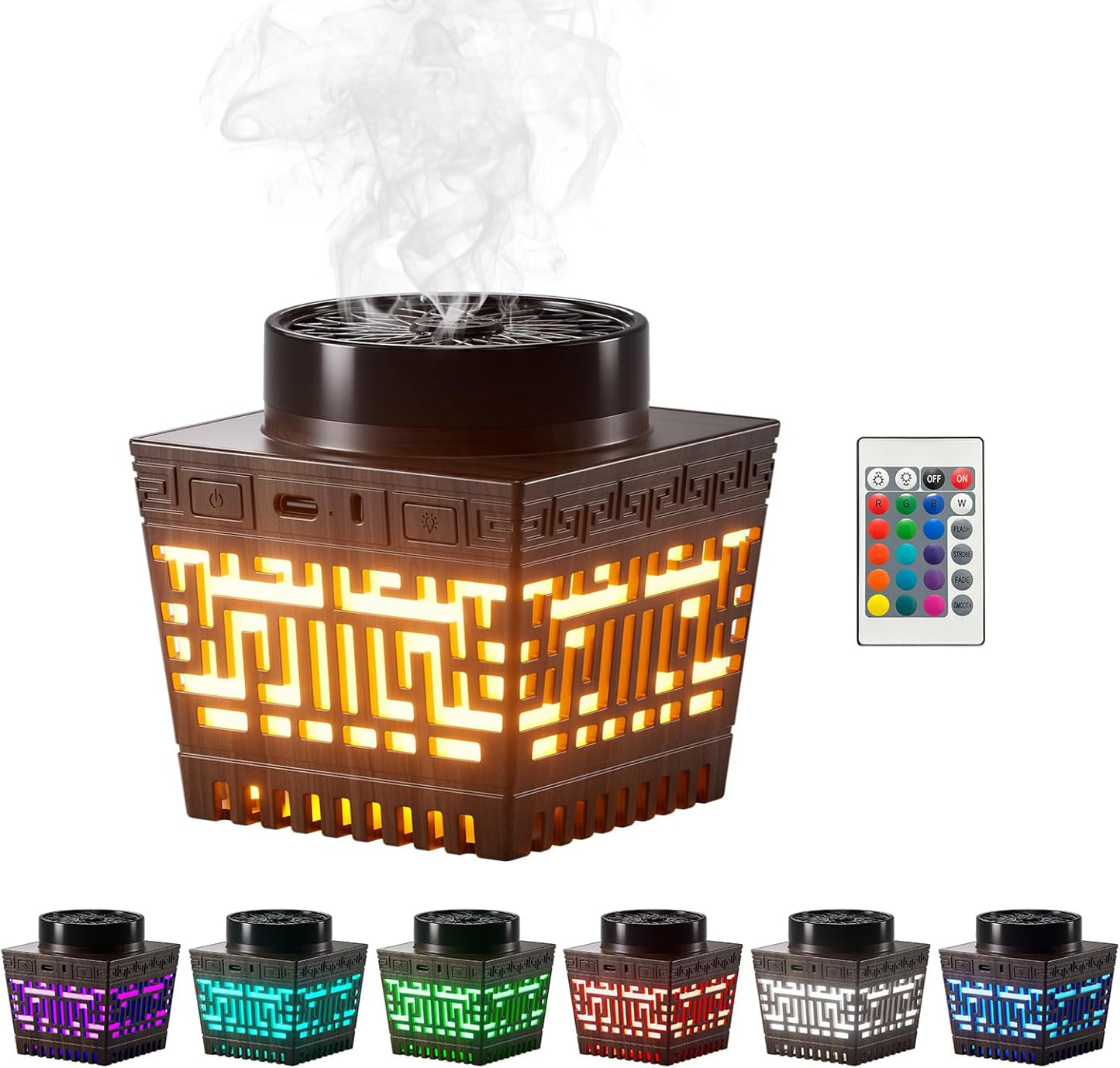 Mini Incense Burner Bakhoor - Portable Rechargeable With Remote