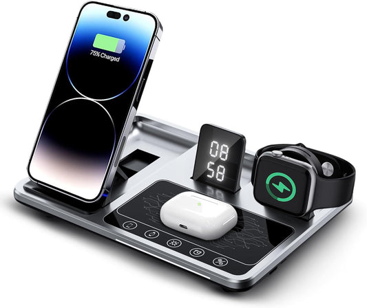 Charging Station 4 in 1 with Wireless Charger Folding