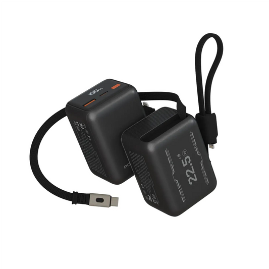 Porodo Voltra 10000mAh Power Bank with Retractable Type-C Cable