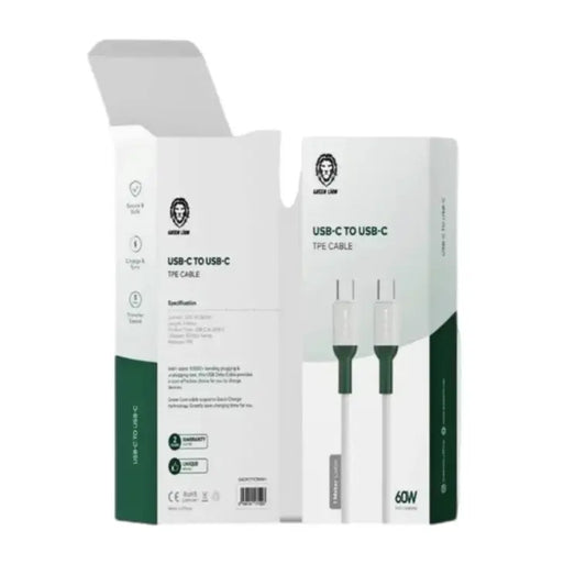 Cable TYPE-C to TYPE-C  1m (White) - Green Lion