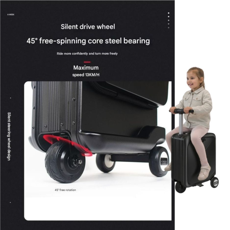 BEKE 20" Smart Rideable Electric Luggage with App Control,Lifting Handle & Foot Pedals