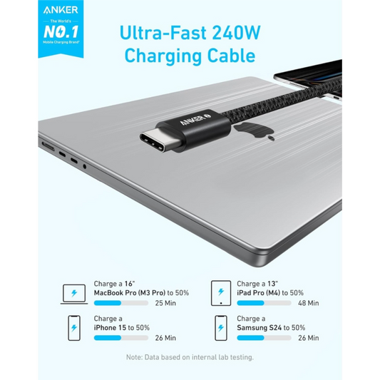 Anker Zolo 240W USB-C Fast Charging Cable-1.8M