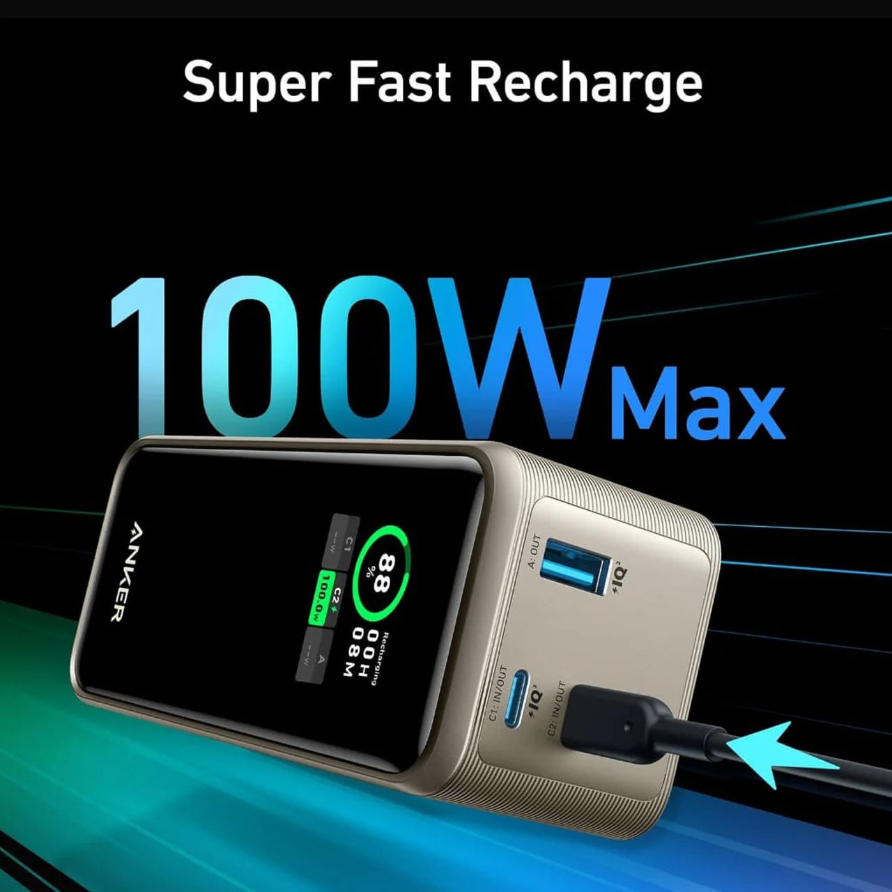 Power Bank 20,000mAh  with 200W Output - Anker