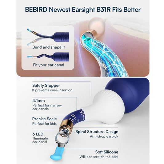 Bebird Smart Ear Cleaner with High-Resolution Camera – (White)