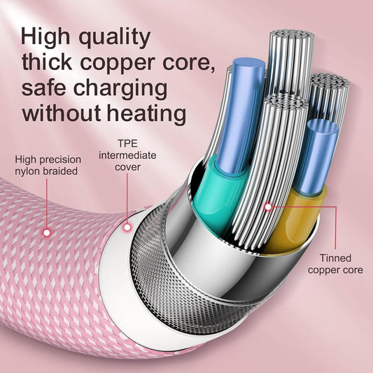 Braided Charging Cable Usb To Type-C 1.2M - connected