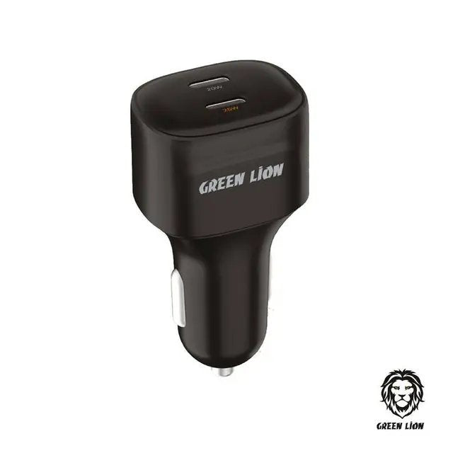 Car Charger Dual Port TYPE-C 45W - Green Lion
