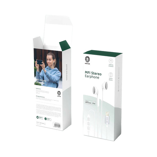 Stereo Earphone With Lightning Connector - Green Lion