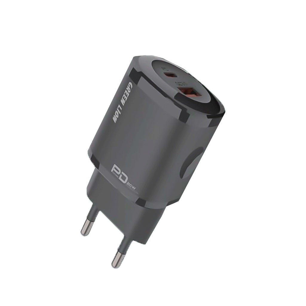 Charger Mini Dual Port 20W  - Green Lion