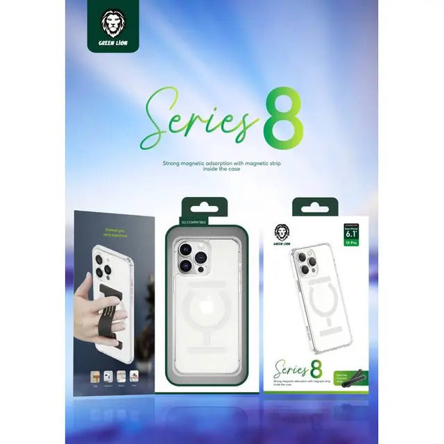 Green Lion Series 8 MAGSAFE Case for iPhone 14 plus -Clear