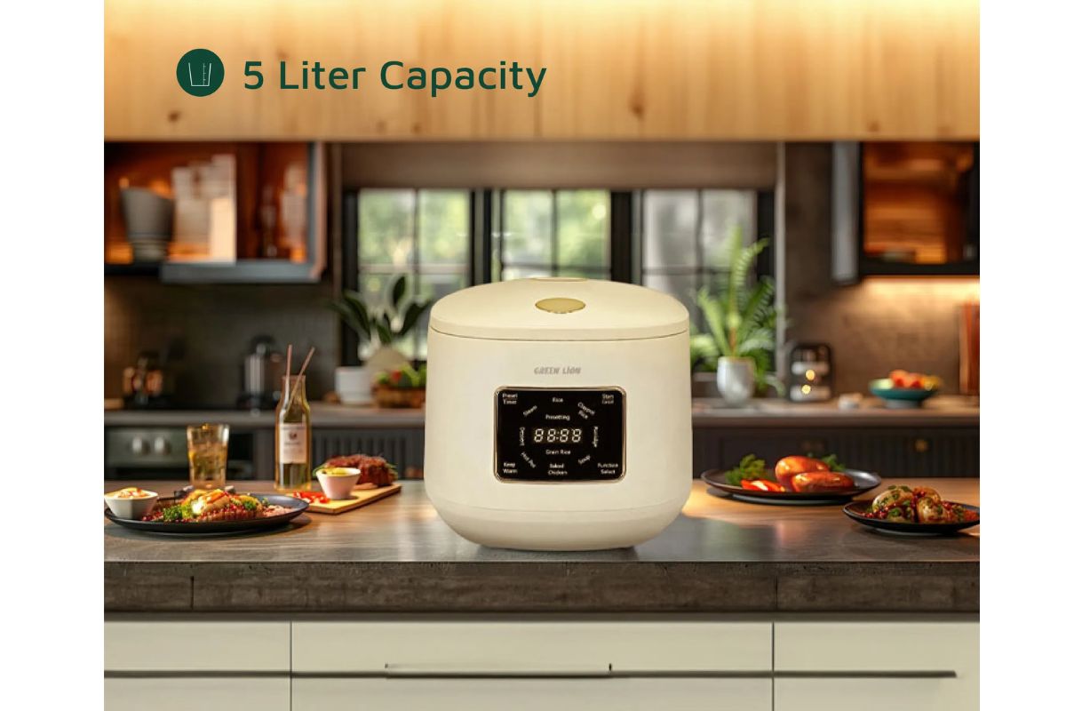 Digital Rice Cooker 5L - Green Lion