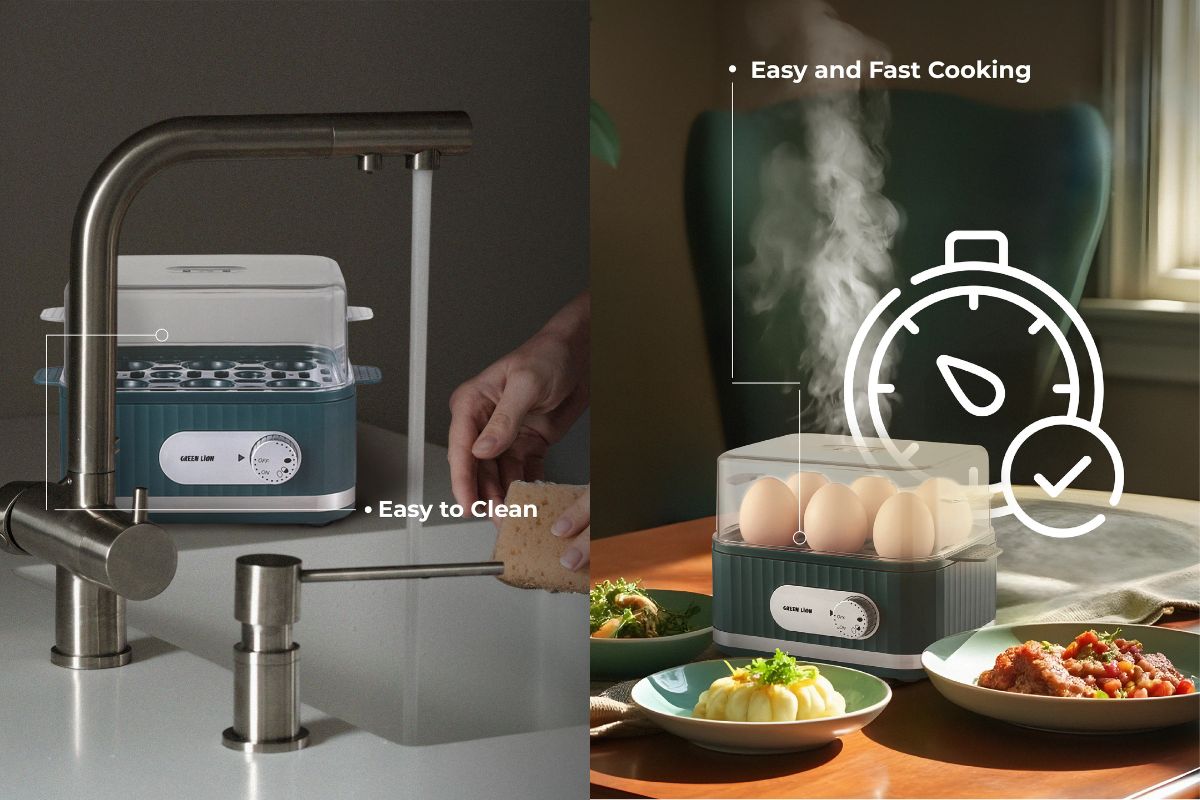 Smart Egg Cooker - Green Lion