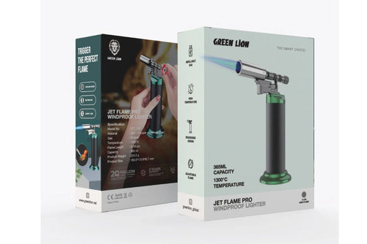 Windproof Lighter - Green Lion