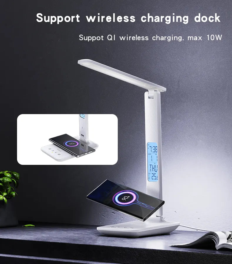 Desk Lamp With Wireless Charger- Yesido