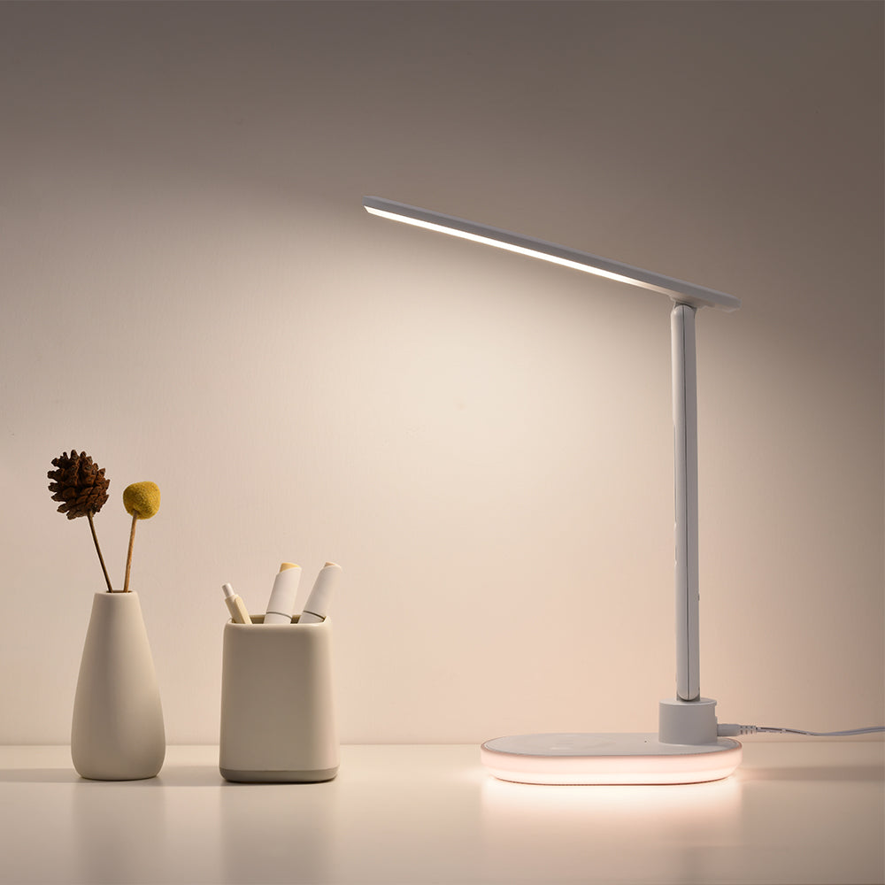 Smart Clock Desk Lamp with Wireless Charger
