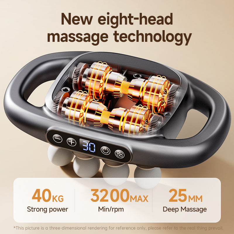 Massage Gun with 8 Heads