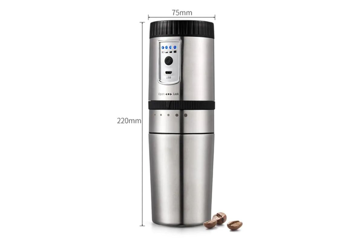 LePresso Portable Mug Burr Grinder Coffee Maker