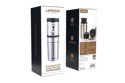 LePresso Portable Mug Burr Grinder Coffee Maker