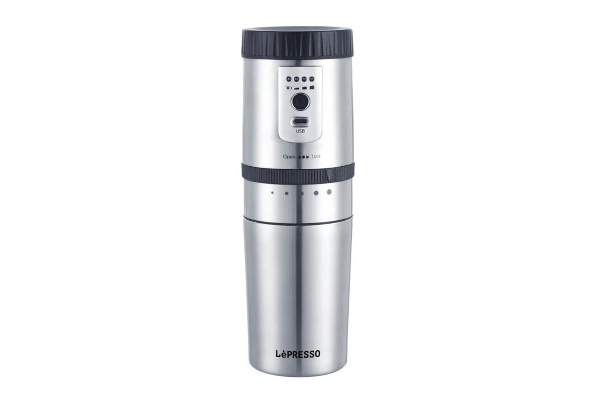 LePresso Portable Mug Burr Grinder Coffee Maker