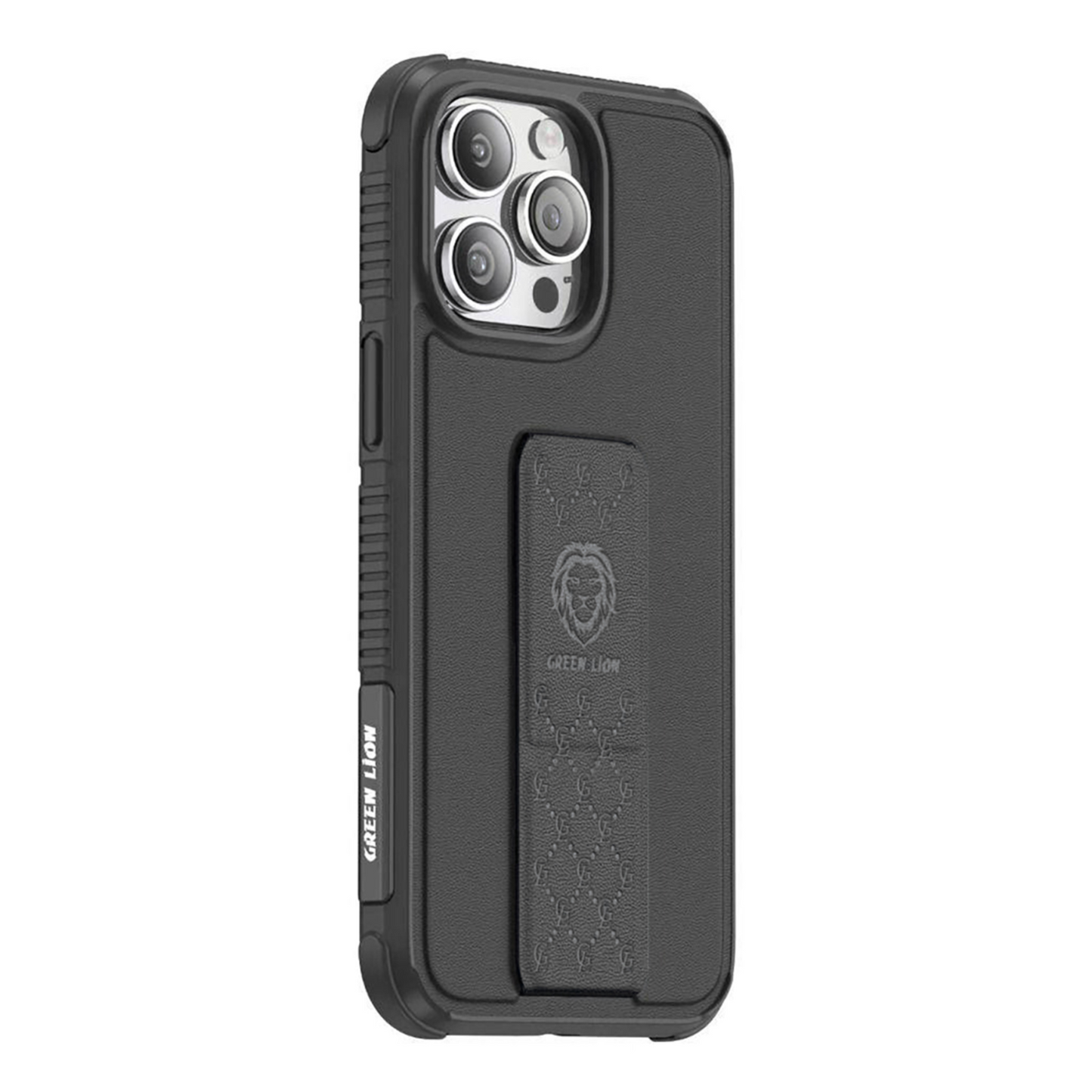 Protective Case With Band Stand For iPhone 14 - Green Lion