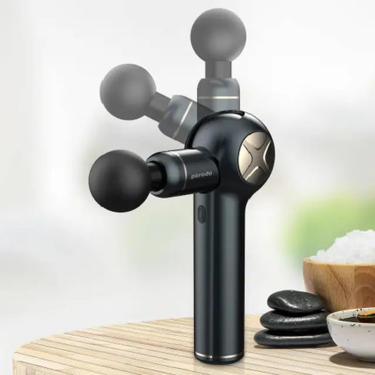 Massage Gun Adjustable 5-Head (Black) - Porodo