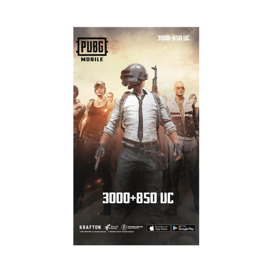 PUBG Mobile UC Digital Gift Card 3000 + 850 UC – Global