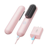 Pro Cordless Portable Hair Straightening Brush (Pink) - Tymo