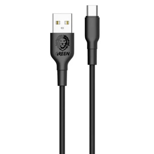 Cable USB To Type-C 1m (Black) - Green Lion