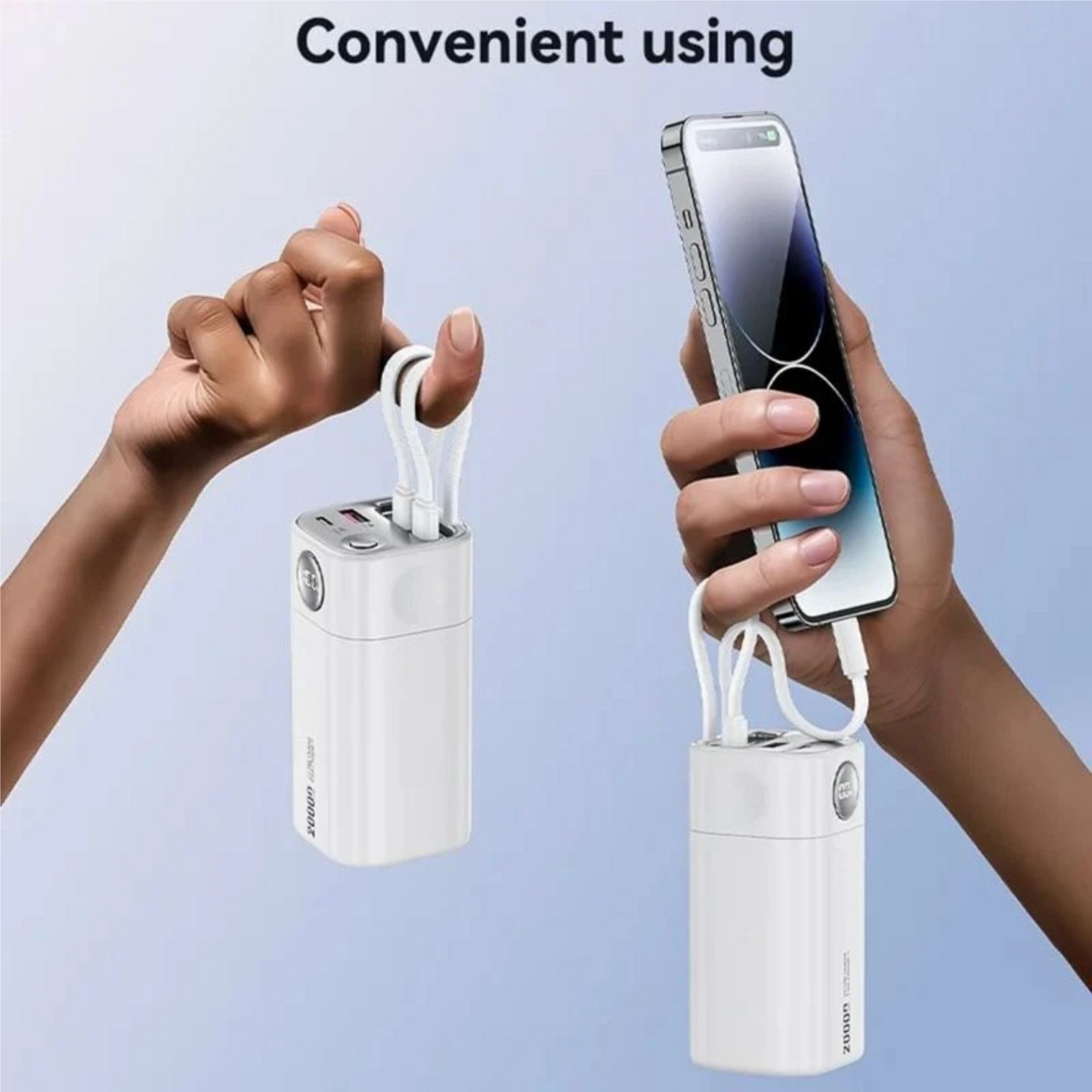XUNDD PD35W Dual-Cable 20000mAh Power Bank