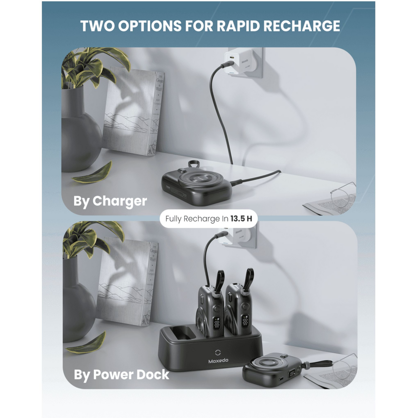 Moxedo 3 in 1 10000mAh Power Bank Station