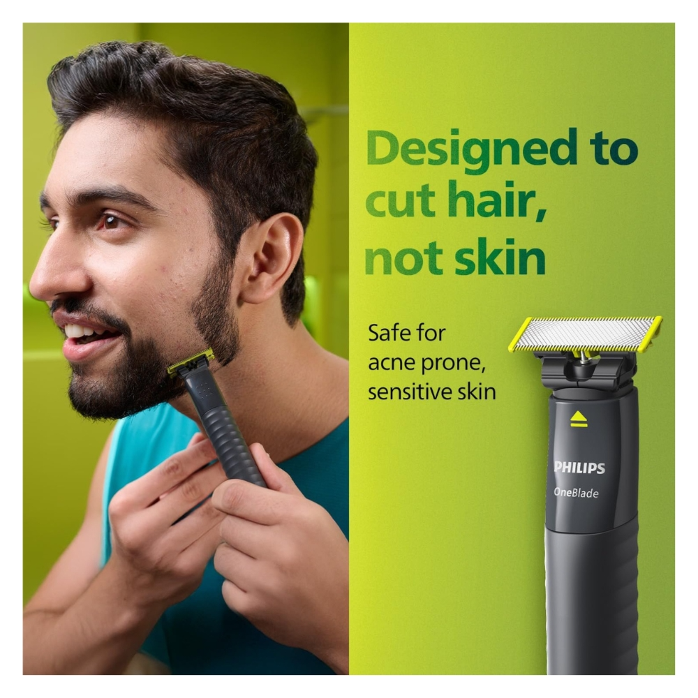 Philips OneBlade Face Hybrid Trimmer & Shaver for Men (QP1424/10)